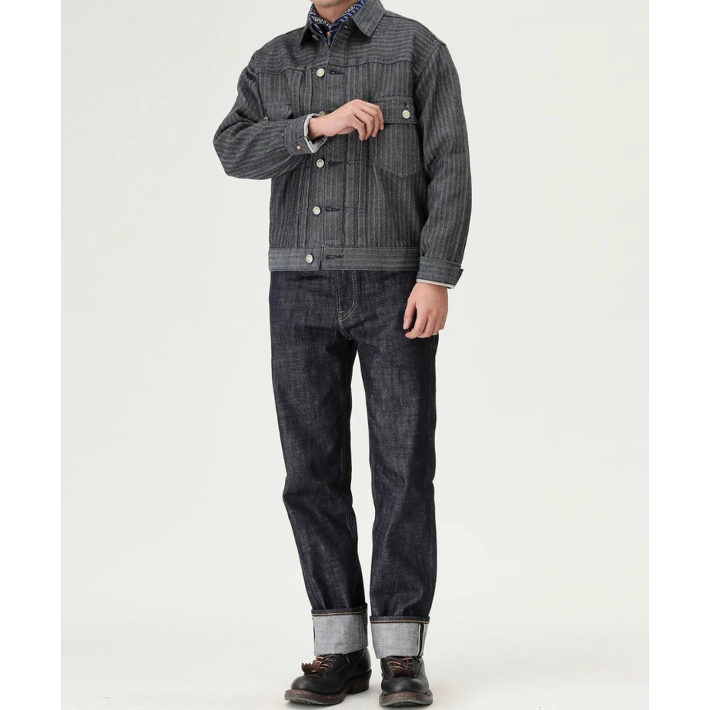 1950s Type 2 Herringbone Denim Jacket MBBCAR Size M USA FAST SHIPPING